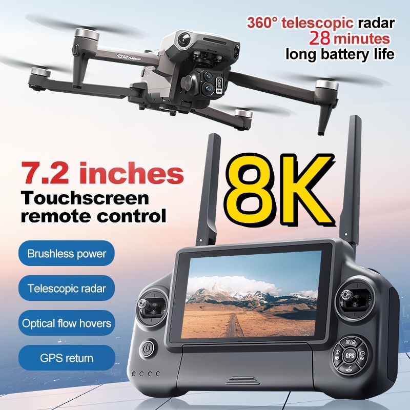 Hobby Rc Quadcopters - 8K 3 Axis Gimbal Brushless 7.2in