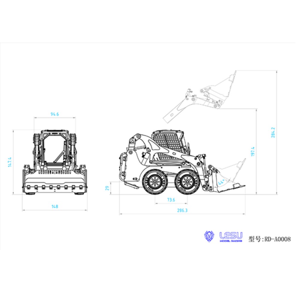 1/14  KIT LESU LT5H Wheeled Sk - огляд і ціна Rc Hobby Light