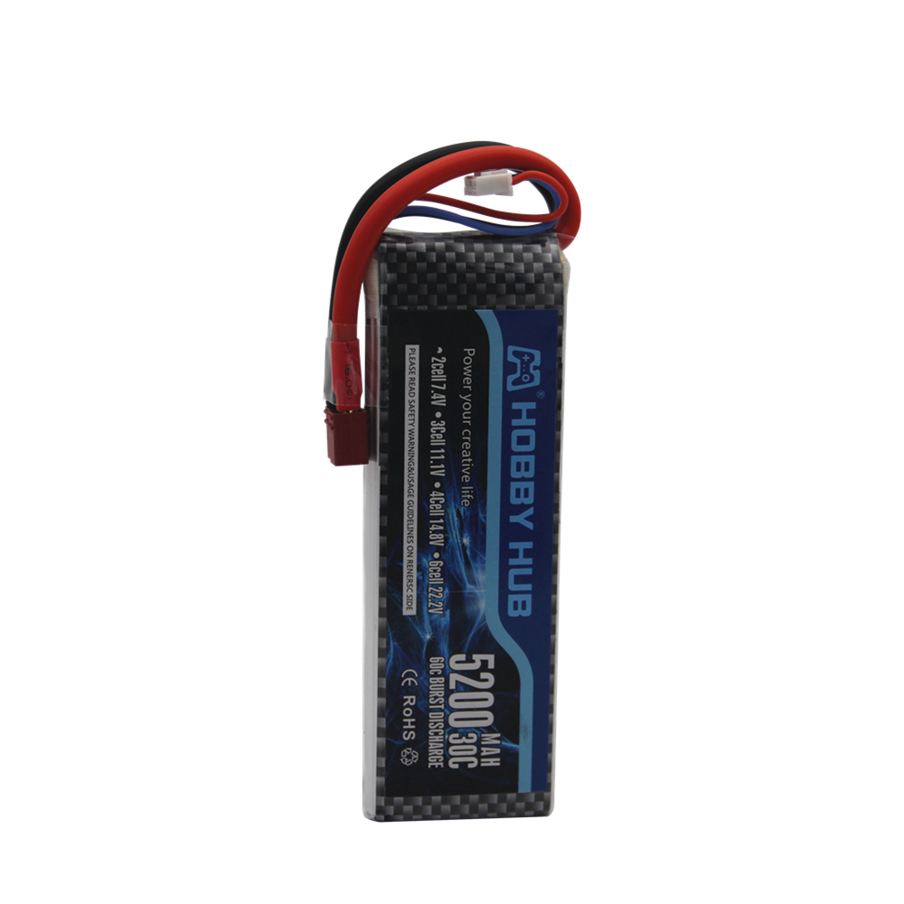7.4 V 5200 mAh 30C 2S 1P Lipo  - огляд і ціна Rc Roc Hobby